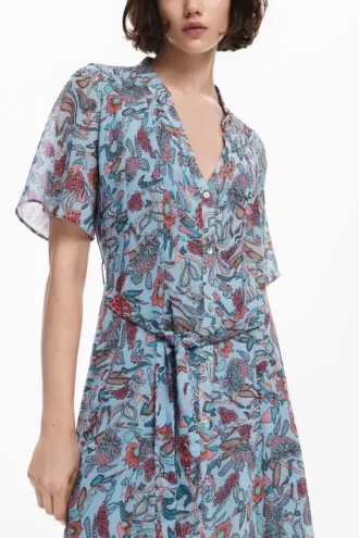 Vestito midi con stampa floreale