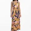 Vestito midi effetto stropicciato