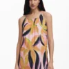 Vestito midi effetto stropicciato