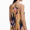 Vestito midi effetto stropicciato