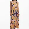 Vestito midi effetto stropicciato