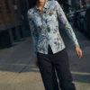 Vestito midi floccato