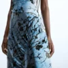 Vestito midi floccato Vestito midi floccato