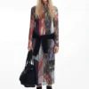 Vestito midi in tulle stampato