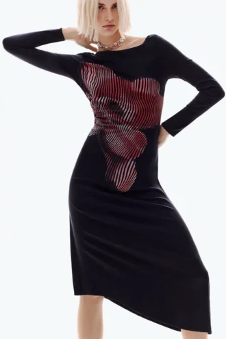 Vestito midi pixelato