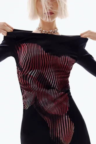 Vestito midi pixelato