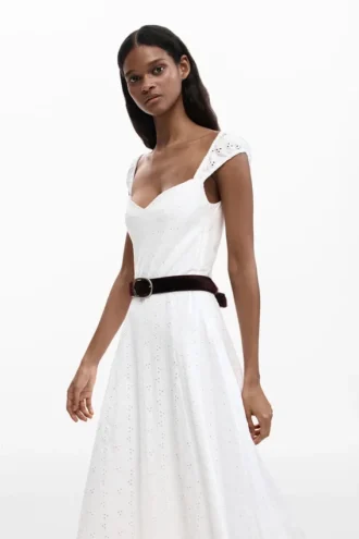 Vestito midi ricamato