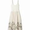 Vestito midi svasato a fiori Vestito midi svasato a fiori