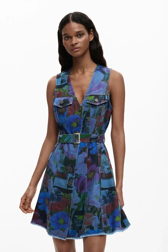Vestito mini in denim Vestito mini in denim