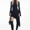 Vestito nero asimmetrico MarÍA Escote