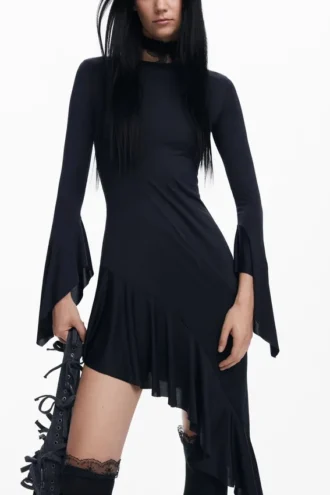 Vestito nero asimmetrico MarÍA Escote