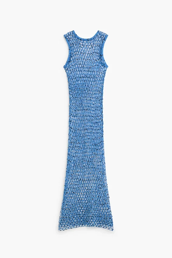 Vestito pareo in rete con paillettes Vestito pareo in rete con paillettes
