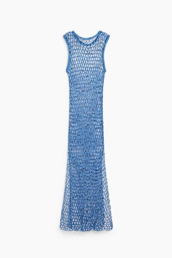 Vestito pareo in rete con paillettes Vestito pareo in rete con paillettes