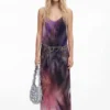 Vestito plissettato con stampa floreale