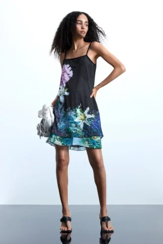Vestito reversibile a fiori