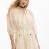 Vestito ricamato con fiocco