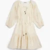 Vestito ricamato con fiocco