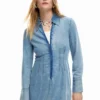Vestito slim in denim