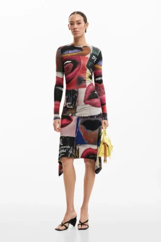 Vestito stampato “Mouths”