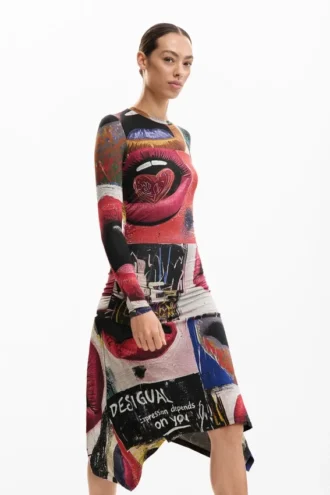 Vestito stampato “Mouths”