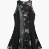 Vestito svasato a fiori