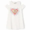 Vestito T-shirt con ritagli a forma di cuore