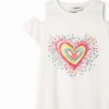 Vestito T-shirt con ritagli a forma di cuore