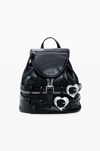 Zaino con fibbie a forma di cuore