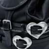 Zaino con fibbie a forma di cuore Zaino con fibbie a forma di cuore