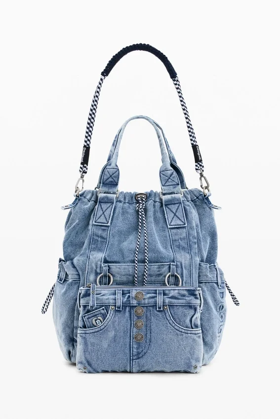 Zaino grande in denim Zaino grande in denim