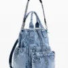 Zaino grande in denim Zaino grande in denim