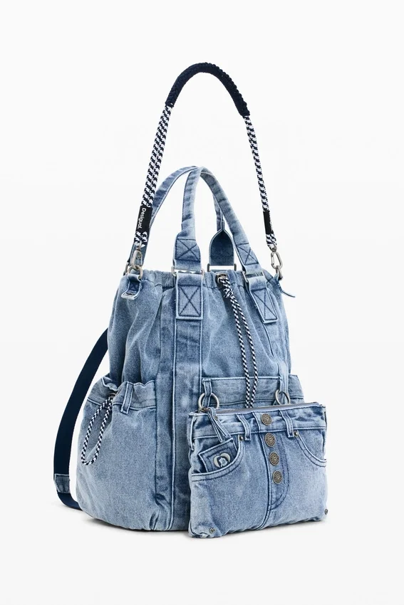 Zaino grande in denim Zaino grande in denim