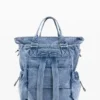 Zaino grande in denim Zaino grande in denim