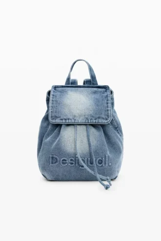 Zaino in denim con ciondoli