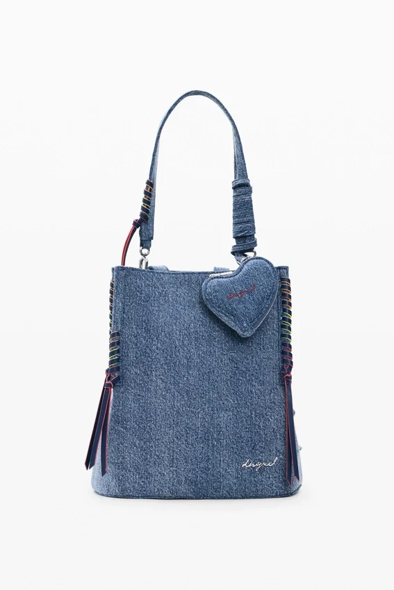 Zaino in denim con cuore Zaino in denim con cuore