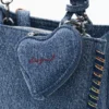 Zaino in denim con cuore Zaino in denim con cuore