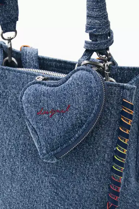 Zaino in denim con cuore Zaino in denim con cuore