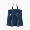 Zaino in denim con motivi floreali Zaino in denim con motivi floreali