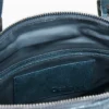 Zaino medio in denim con ruches Zaino medio in denim con ruches
